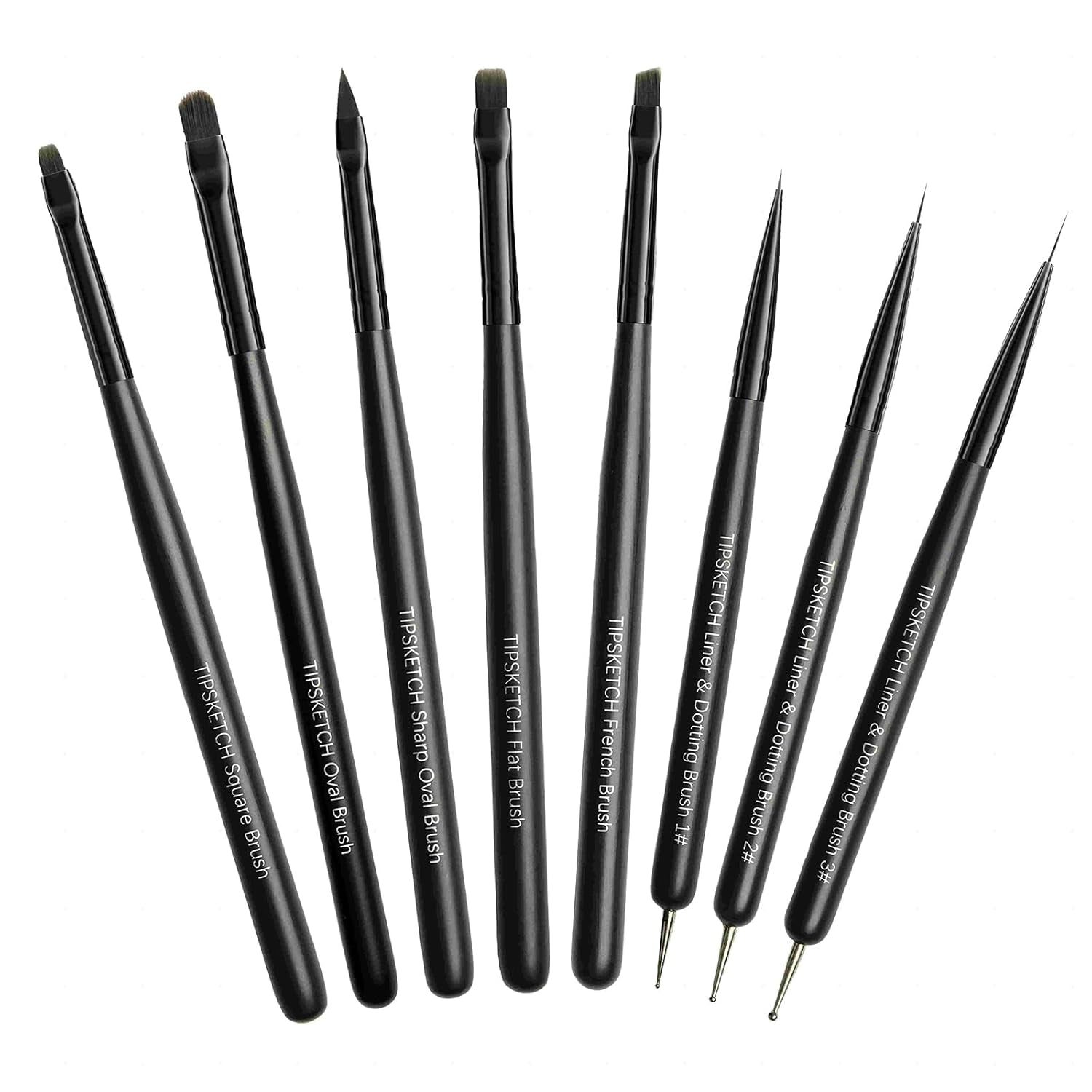 Nagel Pinsel 8 Stück Pinsel Für Gelnägel, Nageldesign Gel Pinsel Dotting Painting Line Pen Für Nagelack Gel Acryl Nagel Pinsel Nailart Kit Acryl Pinsel Finener Nägel Selber Machen