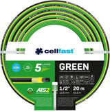 Zahradní hadice Cellfast GREEN ATS2, odolná, flexibilní, 5vrstvá, ATS2 křížový oplet, odolná UV záření a řasám, bez těžkých kovů, 30 bar, -20/+60°C krátkodobě, 3/4", 20m
