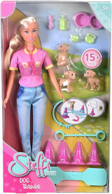 Simba Steffi Love Dog Trainer, panenka jako trenér psů s výcvikovým kurzem, 3 psi a doplňky, 29 cm, od 3 let