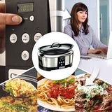 Crockpot, pomalý hrnec elektronický, 5,7 l (5-6 osob) pomalý hrnec Naty Shop