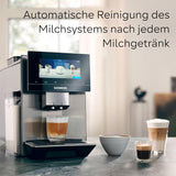 Automatický kávovar Siemens EQ900, velký barevný TFT displej, 2 zásobníky na zrnka, 36 teplých a studených nápojů, studená káva, super tichý, funkce dvou šálků, ovládání aplikací, nerezová ocel, TQ907D03