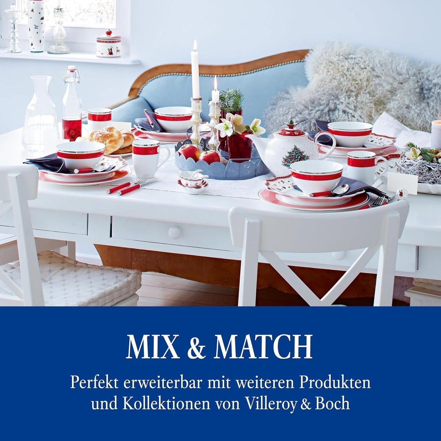Villeroy & Boch – Hrajte! Sada příborů Red Roses 30 kusů Kitchen Naty Shop