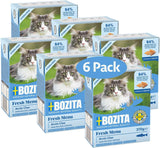 Bozita Tetra Sterilizované kousky v omáčce s dřevěným uhlím - 6 x 370 g Mokré krmivo pro kočky bez obilovin a cukru - bez GMO, s 8,5 % bílkovin a 4,5 % tuku - vysoce kvalitní a mimořádně chutné