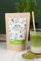 BIO Matcha prášek 100 g I Bez přísad - 100% přírodní I Prémiový japonský Matcha čaj I Prášek ze zeleného čaje od