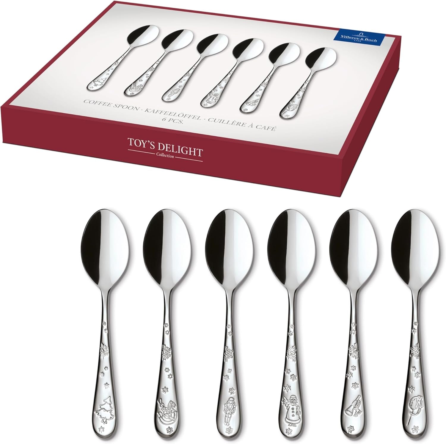 Villeroy & Boch - Toy'S Delight sada kávových lžiček 6 kusů Silver Platinum, vhodné do myčky Kitchen Naty Shop
