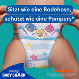 Jednorázové plenky Pampers Splashers Baby Shark Limited Edition 4-5, 11, 9kg-15kg, pro bezpečnou ochranu ve vodě