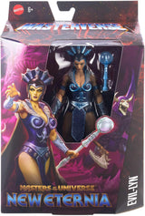 Masters of the Universe Mistrovská akční figurka Přibl. 18 cm vysoký, New Eternia Evil-Lyn, MOTU Toy Villainess, Čarodějka, 30 bodů pohybu, Hůlka s křišťálovou koulí, JBP77 Akční figurky Naty Shop