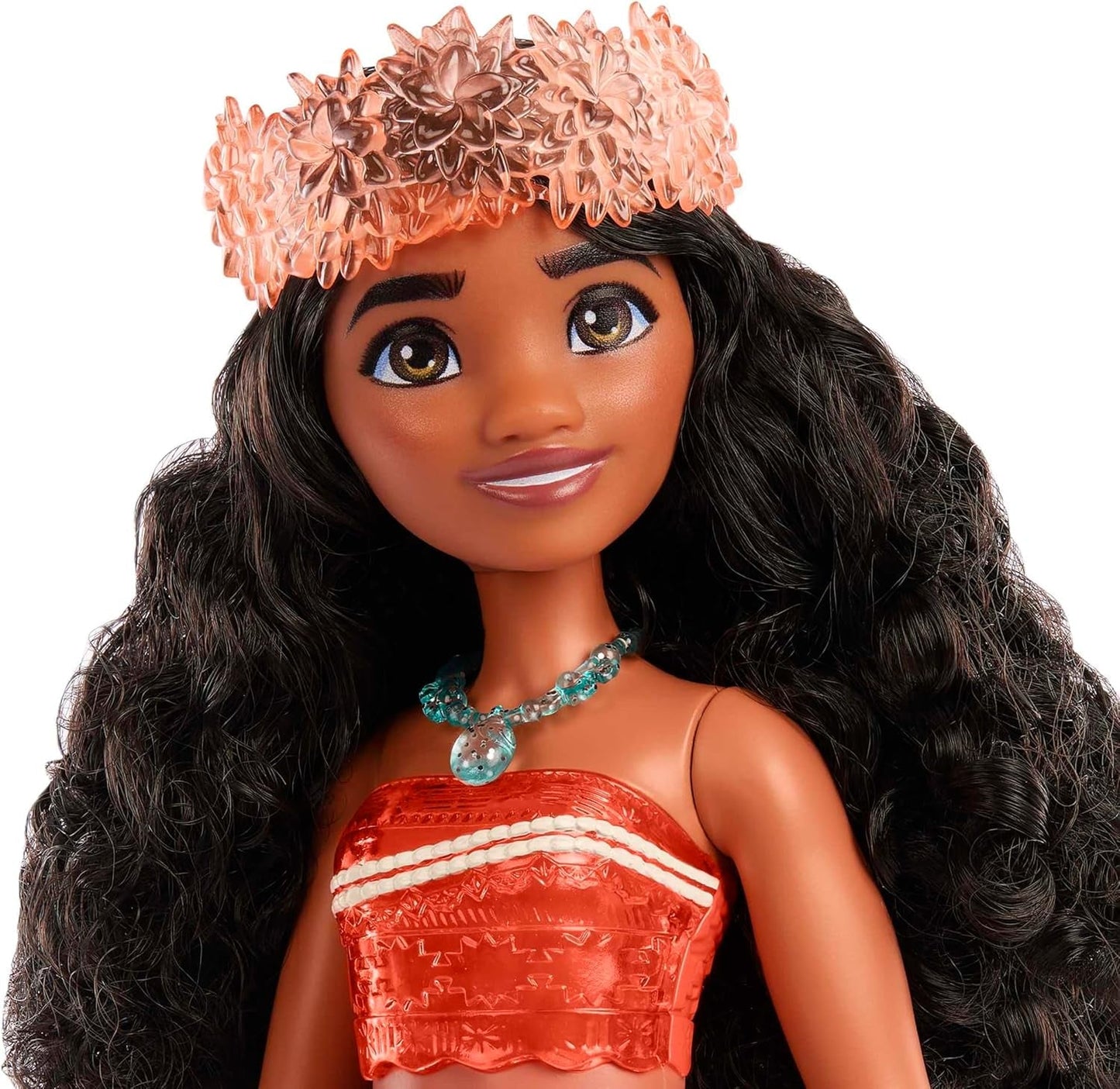 Mattel DISNEY Moana - Kloubová módní panenka s třpytivým outfitem, odnímatelnou čelenkou a náhrdelníkem, pro děti od 3 let, HPG68