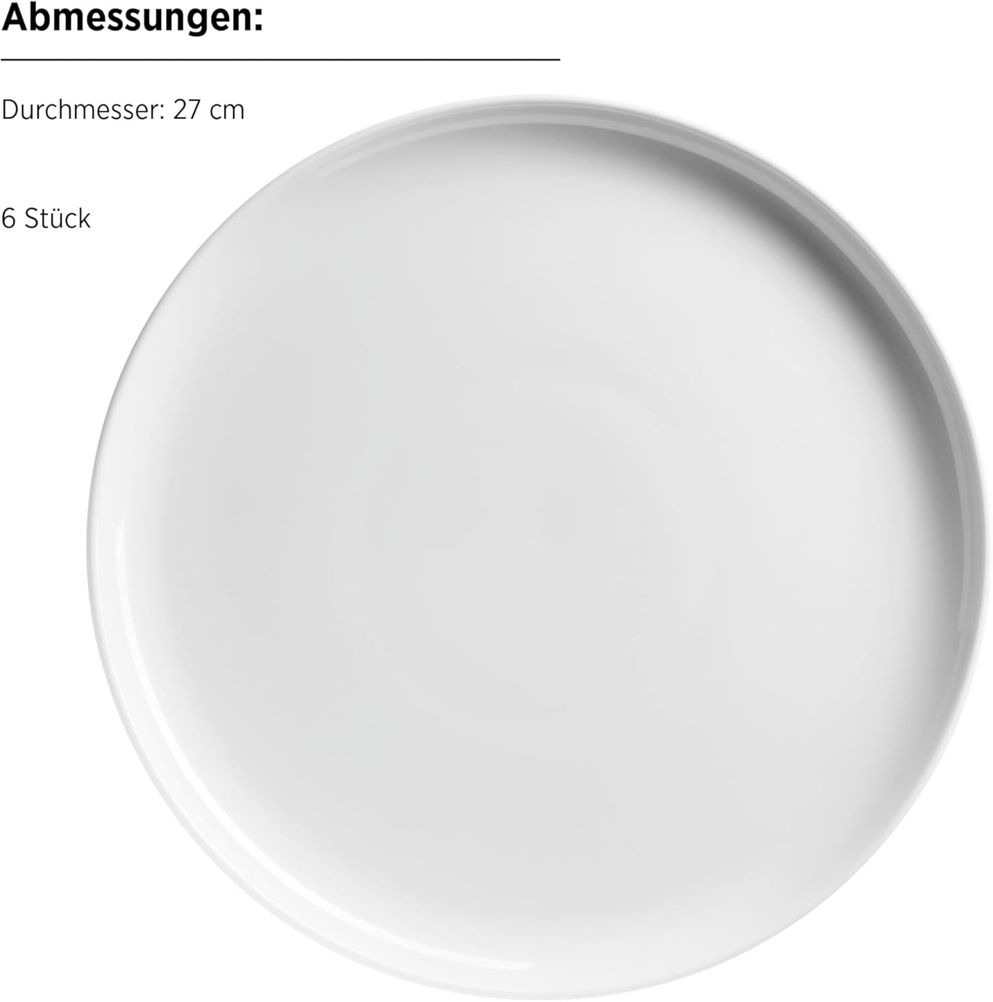 MÄSER, série Navina, sada nádobí pro 6, bílé porcelánové nádobí, nadčasové, porcelán, bílá