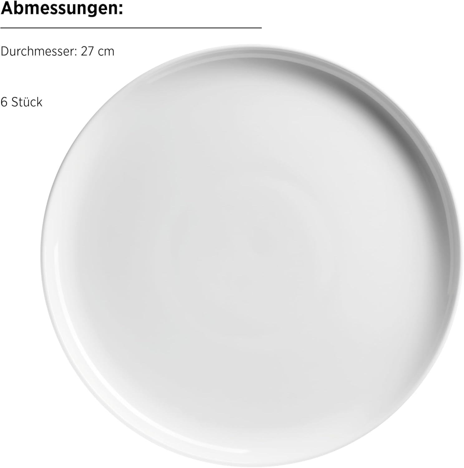 MÄSER, série Navina, sada nádobí pro 6, bílé porcelánové nádobí, nadčasové, porcelán, bílá