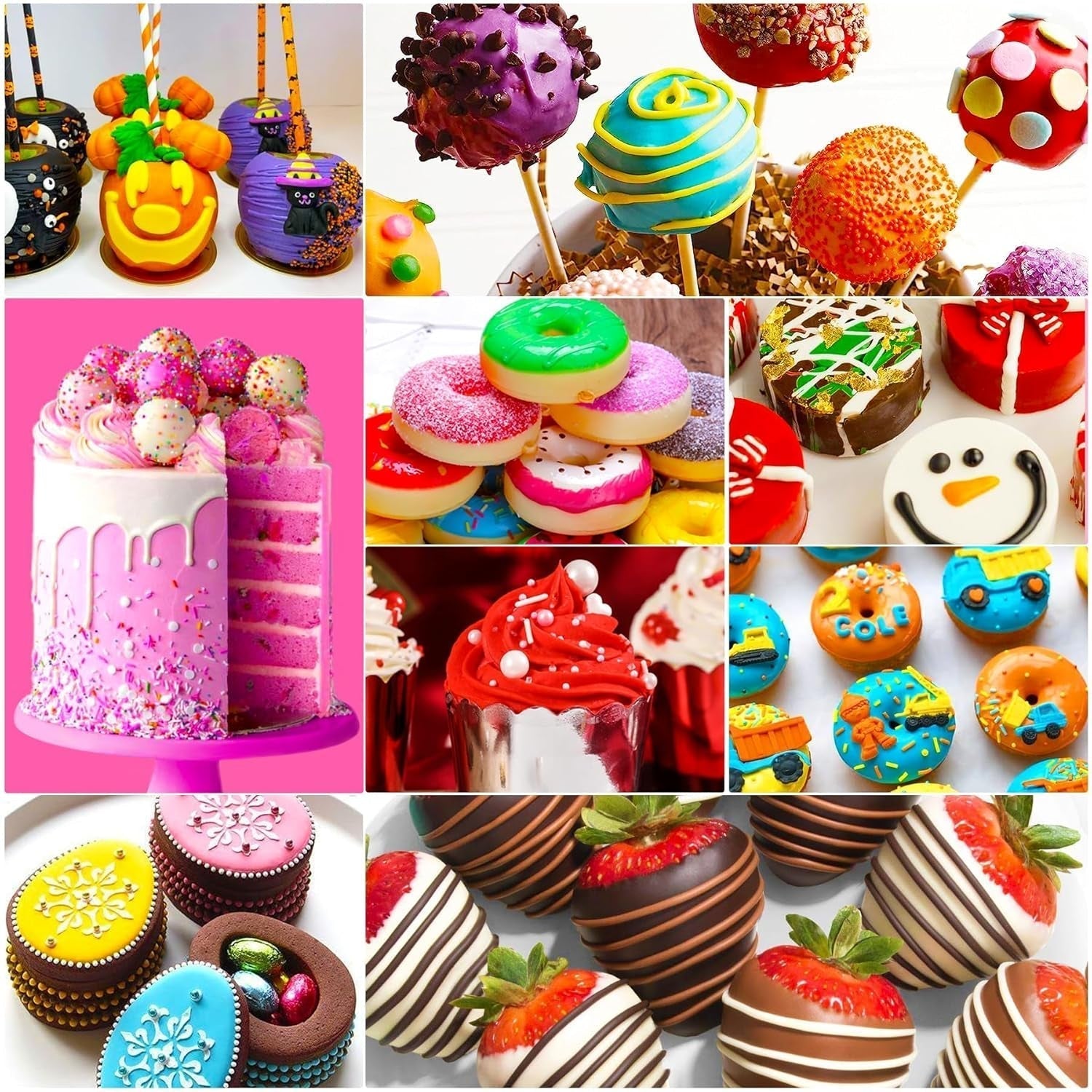 Fettlösliche Lebensmittelfarbe - 10 Farben Ölbasis Lebensmittelfarben Für Schokolade, Süssigkeit, Kuchen, Backen, Macaron - Konzentrierte Food Coloring Für Tortendeko, Buttercream, Fondant - Je 10 ml Naty Shop