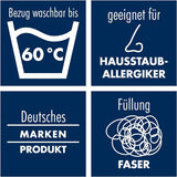 Polštář Irisette Noblesse - Made in Germany - Polštář se snímatelným potahem z čisté bavlny, 80 X 80 cm, standardní polštáře Naty Shop s certifikací Oeko-Tex