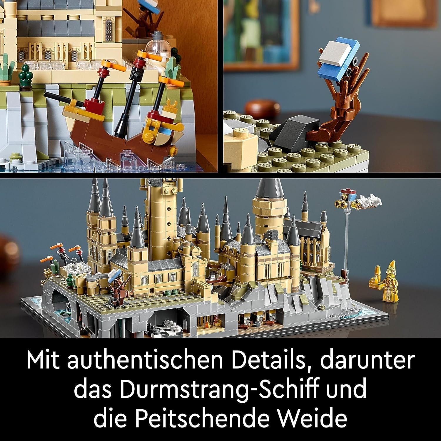 Bradavický hrad LEGO Harry Potter s hradními křídly - sbírka pro dospělé obsahující hlavní věž a astronomickou věž, Tajemnou komnatu a minifigurku architekta - dárek pro ženy - 76419 Stavebnice Besuche den LEGO-Store
