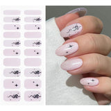 JMEOWIO Nagelfolie UV Härtend Schlange Stern UV gelové proužky na nehty Nálepka na nehty Nagelaufkleber Nail Art Dekoration Nageldesign Zubehör