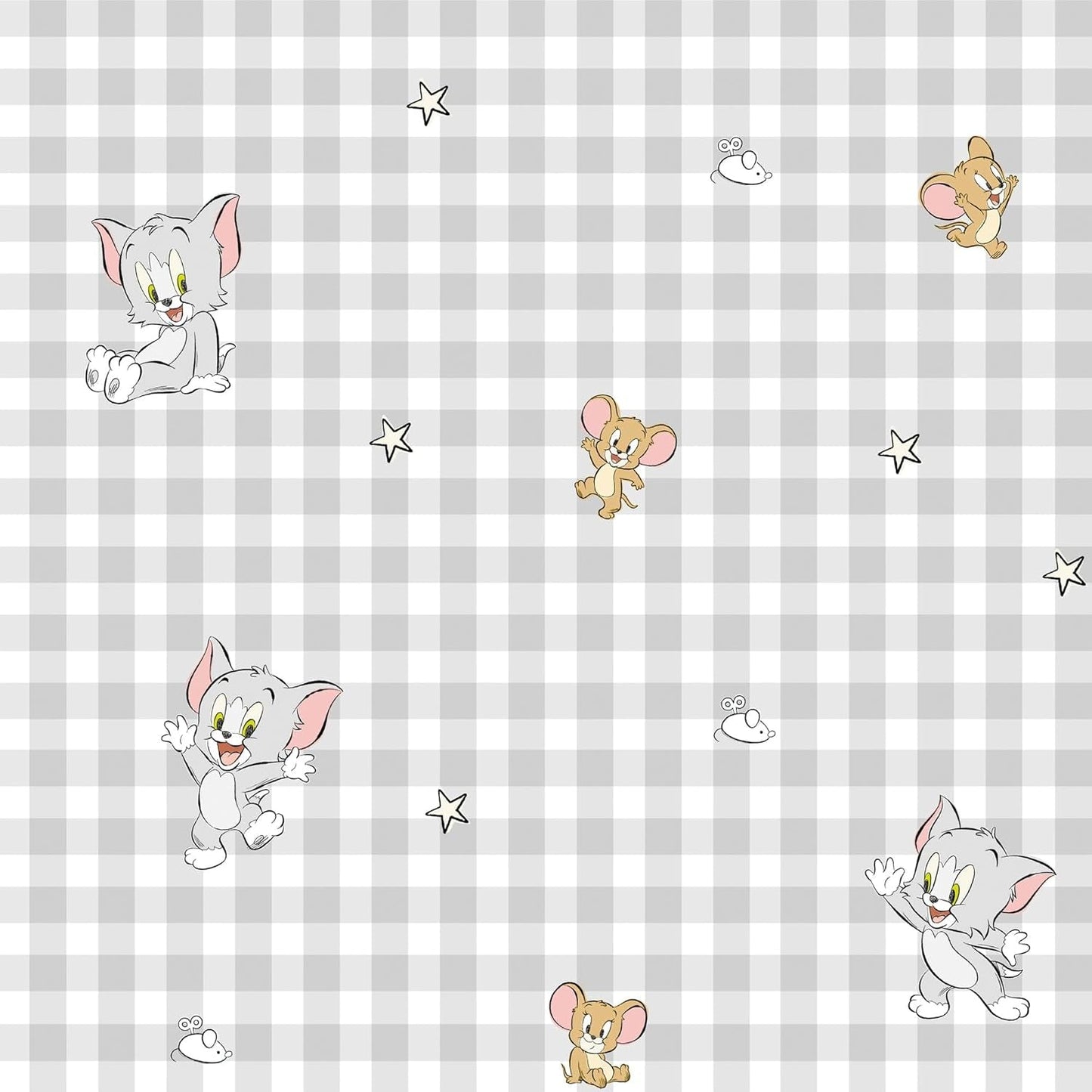 Ještě ne Přikrývka 100% bavlna, vzor Tom Jerry Vichy, pro postele široké 90 cm (90 X 200 cm) Přikrývky a přikrývky Naty Shop