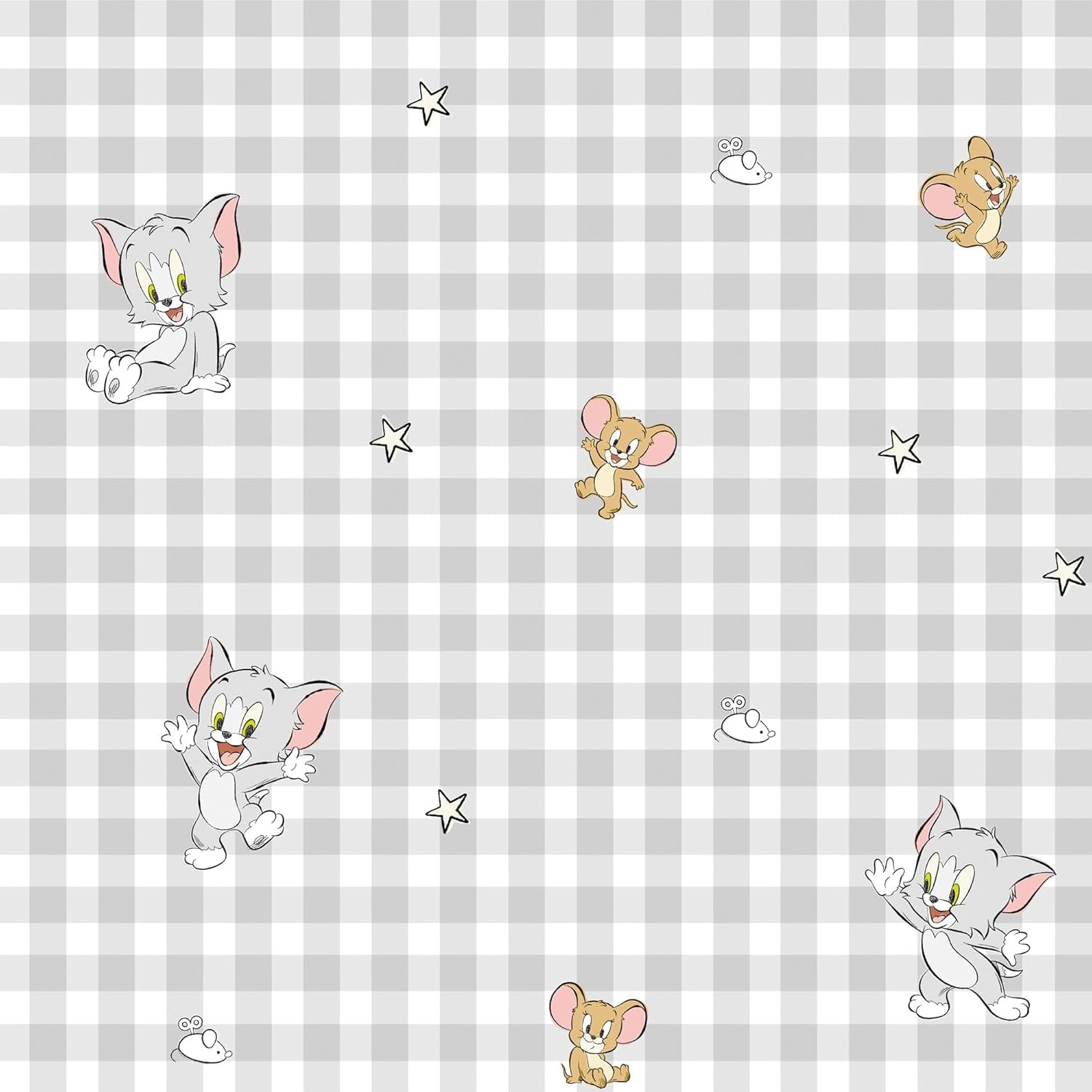 Ještě ne Přikrývka 100% bavlna, vzor Tom Jerry Vichy, pro postele široké 90 cm (90 X 200 cm) Přikrývky a přikrývky Naty Shop