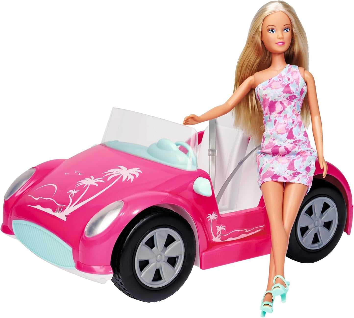 Plážová panenka Simba Steffi Love v cool letním oblečení s plážovým kočárkem 29 cm, věk 3+