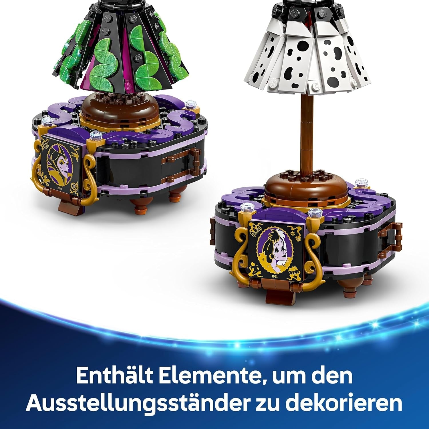 LEGO Ç€ Disney Villains The Dresses Of Maleficent And Cruella De Vil - Hračka pro chlapce a dívky od 9 let - Vč. 2 minipanenky a 2 figurky zvířat – dárek k narozeninám pro fanoušky 43262 Stavebnice Besuche den LEGO-Store