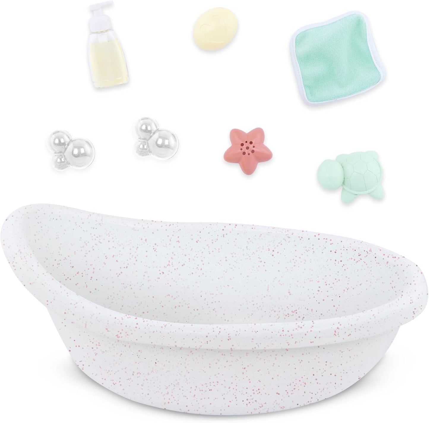 LullaBy – Vanička pro panenky – Souprava do vany – Hračka do vany – Doplňky pro panenky – Realistická vodní hra – Děti 2+