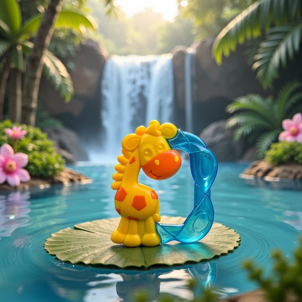 Kousátko Playgro Jerry Giraffe - Dětské kousátko - Silikonové kousátko - Silikonové kousátko - Pomůcka na kousání - Silikon - Dětské kousátko - Barevné