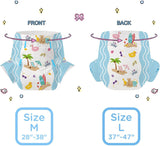 Plenky pro dospělé CutiePlusU, 10 balení, jednorázové plátěné plenky pro ženy a muže, maximální savost přes noc - I Love Summer (střední velikost 71-96 cm)