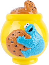 Grupo Erik keramická dóza na sušenky Sesame Street Cookie Monster - dóza na sušenky s víkem Velká 21,0 x 27,0 x 22,0 cm Dóza na sušenky s víkem Oficiální krabičky na uskladnění potravin sezamové ulice Naty Shop Baloo