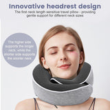 Polštář na krk Cestovní polštář z paměťové pěny Ergonomický design Polštář na krk z paměťové pěny s maskou na oči 2 špunty do uší a úložný vak Perfektní pro spaní na cestách při cestování Naty Shop Ortopedické polštáře na krk