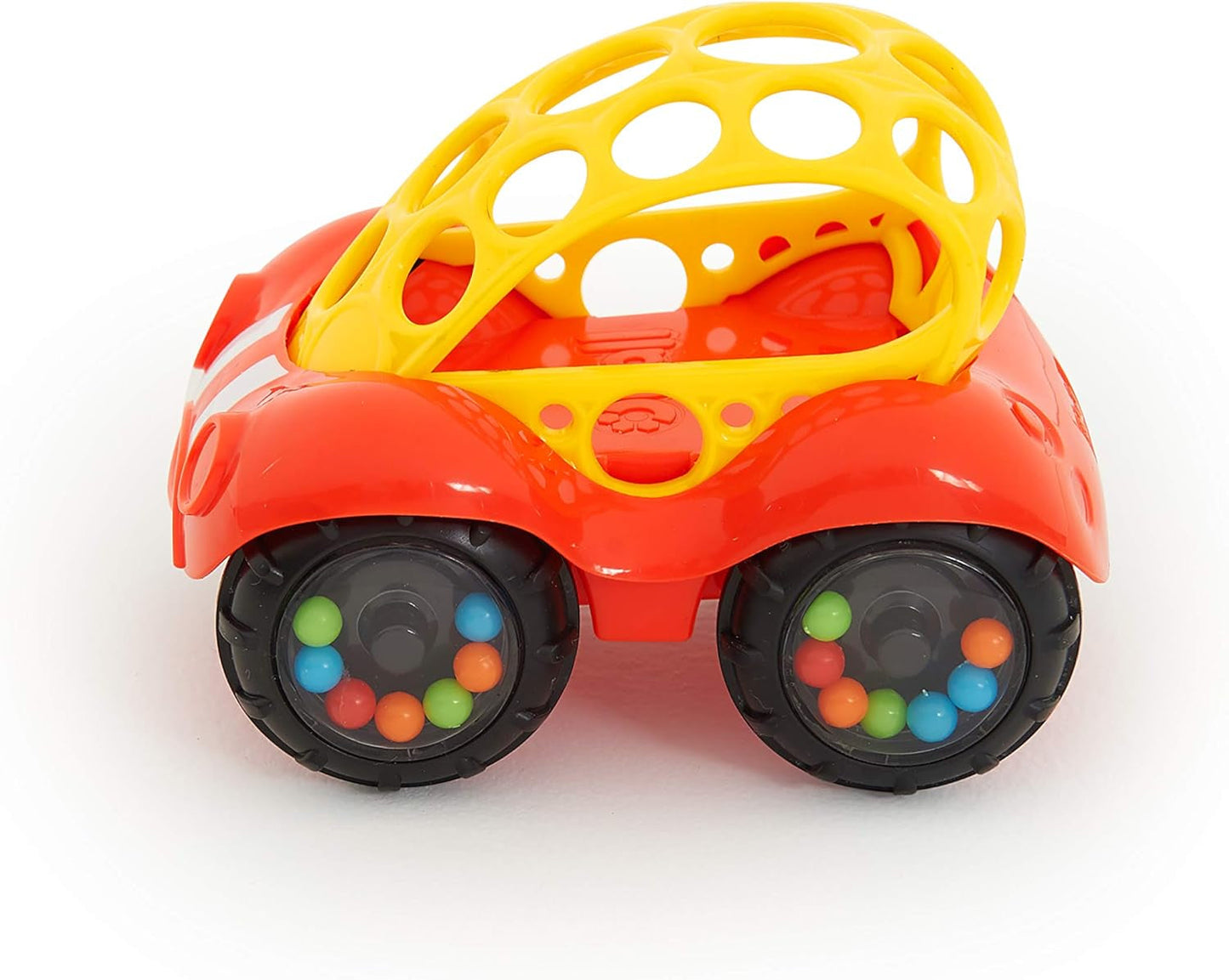 Bright Starts Oball Rattle Toy Motor Activity Hračka pro miminka a batolata od 3 měsíců 1 kus Náhodná barva Modrá nebo červená Dětské hračky Naty Shop