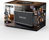 Tower T826175GRY Renesanční koš na chleba, objem 16 l, jedno víko, šedá Úložné boxy na potraviny Naty Shop