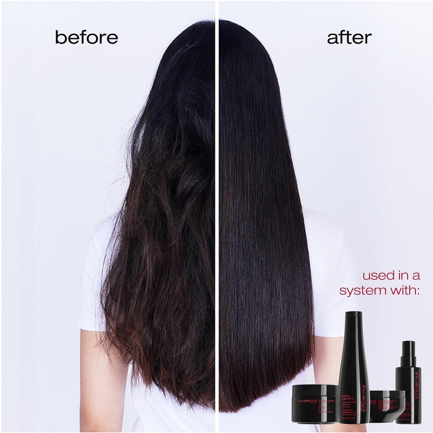 Shu Uemura, Ashita Supreme, Intenzivní revitalizační maska na vlasy, Pro všechny typy vlasů, S extraktem z ashitaby, Pro více lesku a poddajnosti, Anti-split, 200 ml Naty Shop Hair Mask