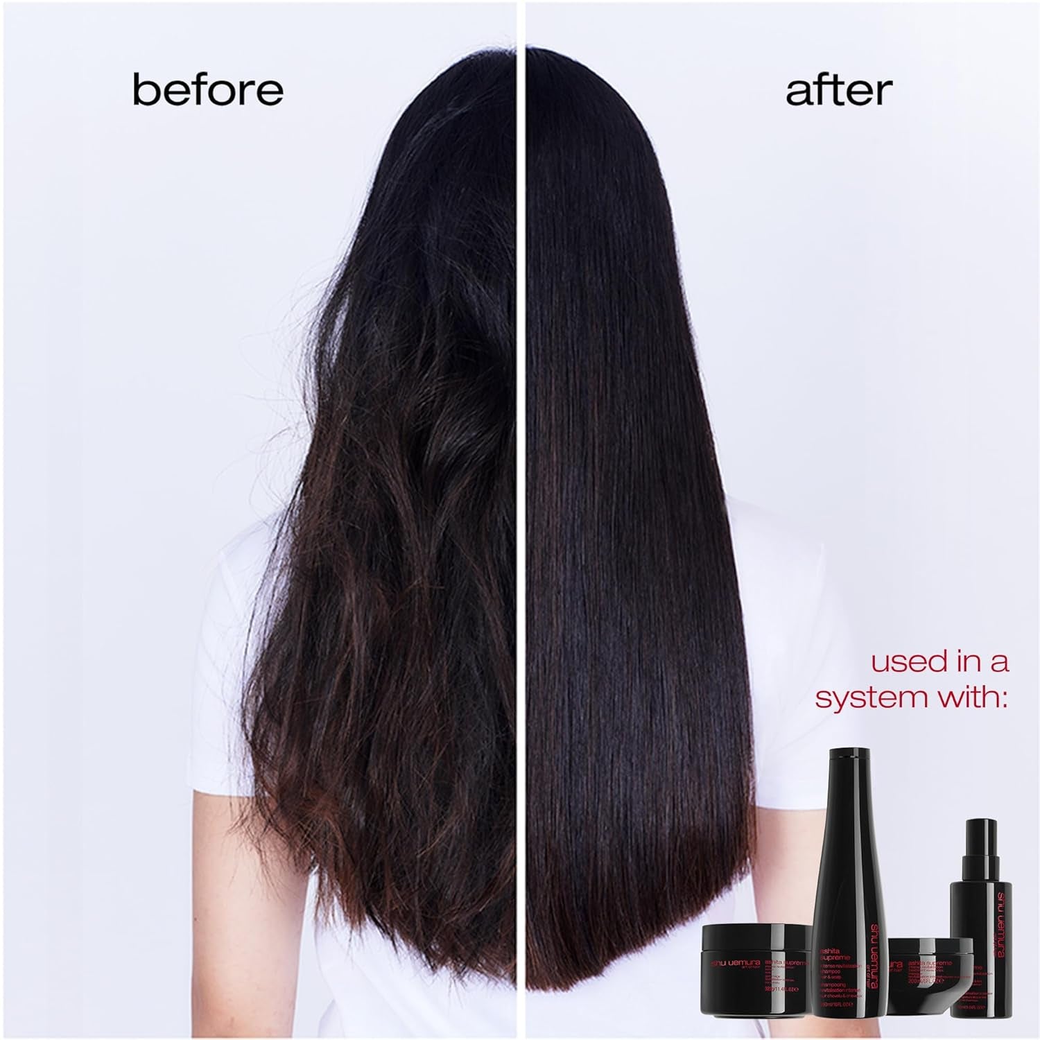 Shu Uemura, Ashita Supreme, Intenzivní revitalizační maska na vlasy, Pro všechny typy vlasů, S extraktem z ashitaby, Pro více lesku a poddajnosti, Anti-split, 200 ml Naty Shop Hair Mask