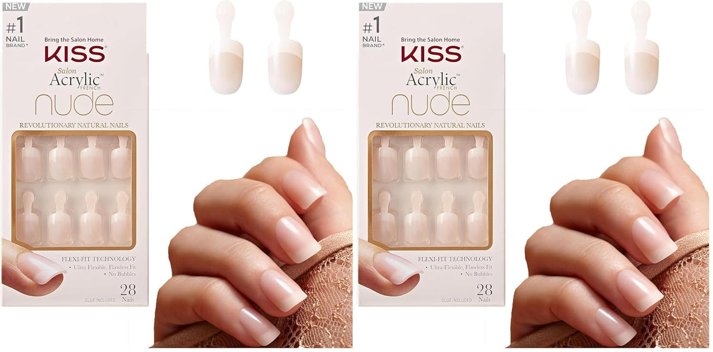 Kiss Nude Nails Úžasné nehty (balení 2 ks)
