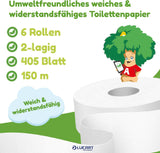 Jumbo Eco role toaletního papíru, 2 vrstvy, krém na mytí rukou s čistícím, hydratačním a vyhlazujícím složením - květinová vůně - 5 l, 6 kusů (1 balení)
