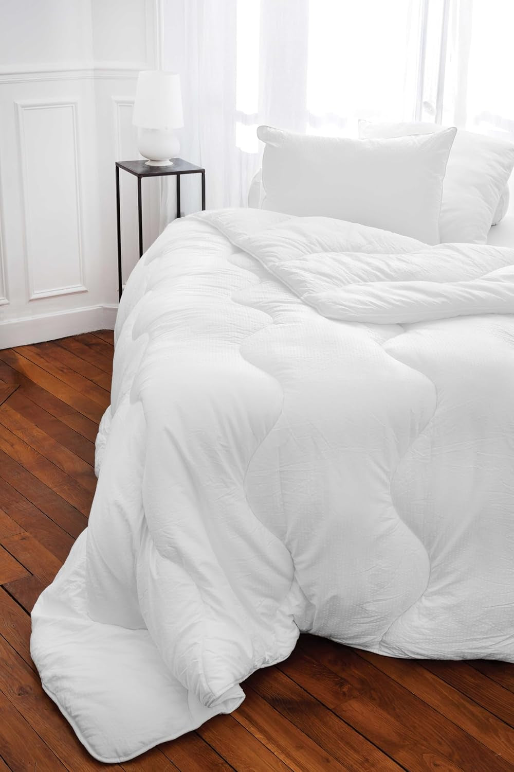 Přírodní přikrývka Toison D'Or Silkydor, 380 saténová bavlna, 240 X 280 cm, bílá Naty Shop Přikrývky a přikrývky Queen White (U.K. Standard)