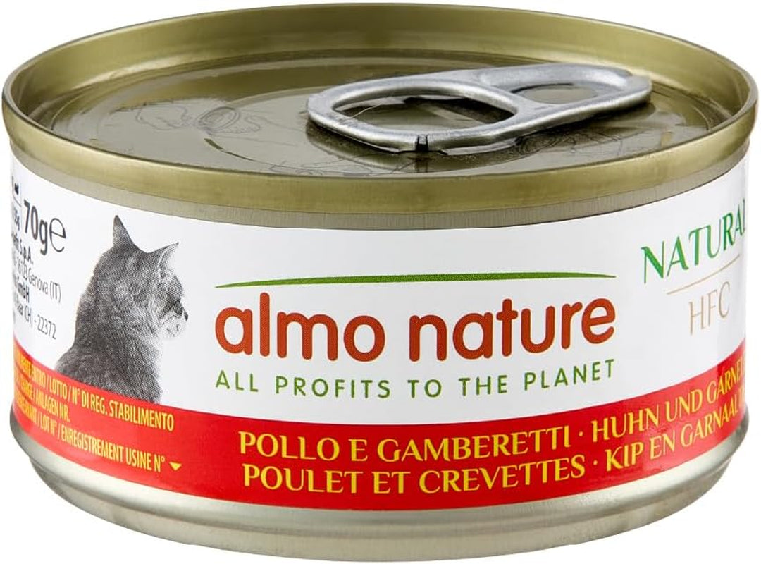 Almo Nature HFC Natural mokré krmivo pro kočky - Různé receptury s kuřecím masem - 6 x 70 g