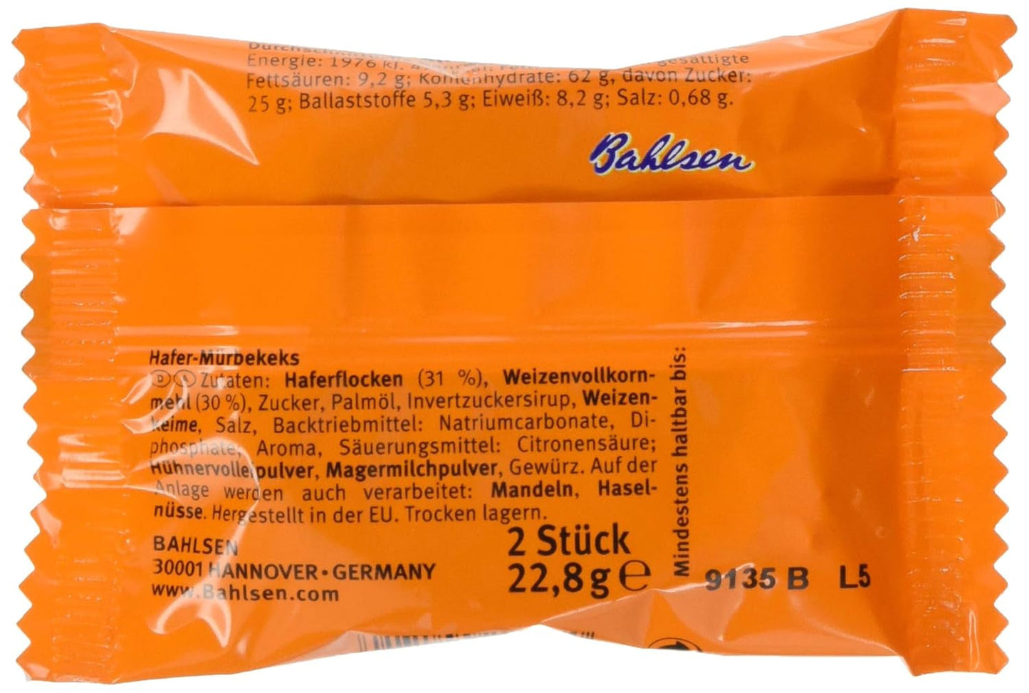 Brandt Hobbits Crunchy – 2 balení – cateringový box po 60 baleních – celozrnné ovesné sušenky s vysokým obsahem vlákniny (60 x 22,8 g)