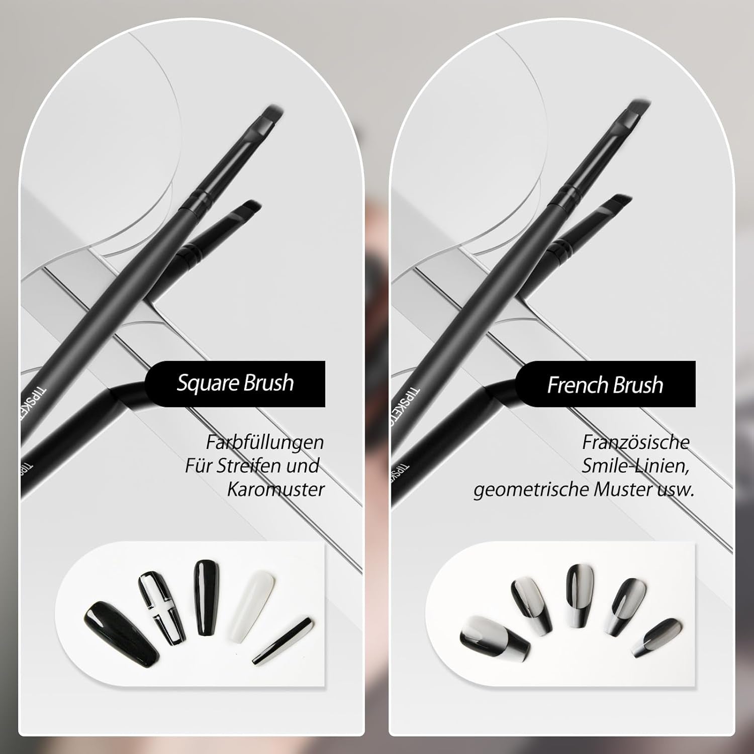 Nagel Pinsel 8 Stück Pinsel Für Gelnägel, Nageldesign Gel Pinsel Dotting Painting Line Pen Für Nagelack Gel Acryl Nagel Pinsel Nailart Kit Acryl Pinsel Finener Nägel Selber Machen