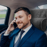 Polštář za krk na křeslo, Plyšový nastavitelný polštář, Rolka na krk, Protiskluzový fleece, Pohovka, Polštář na krk na cesty, Doma, Lehátko, Pohovka, Křeslo (tmavě šedá)