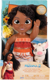 Herní sada Jakks Pacific Moana 2 Little Sister Simea a figurka Pua 27 cm vysoká, obsahuje 1 obleček pro panenku, 1 Pua, 1 plastový svazek banánů, doporučeno pro děti od 3 let