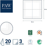 PAW - 3vrstvé ubrousky (33 X 33 cm) I 20 kusů I Ideální na narozeniny, večírky, svatby, přijímání a svátky I Barevné papírové ubrousky - květiny, růže I Barva: květinové momenty (balení 2 ks)