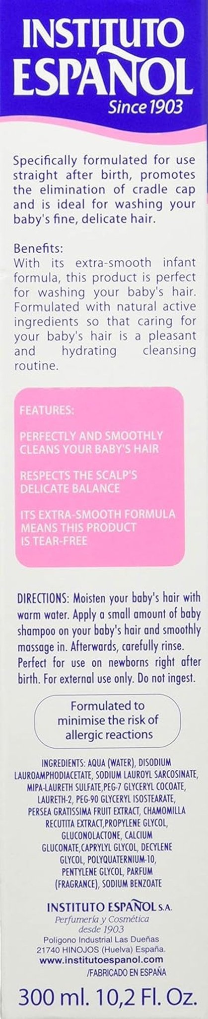 Champu Extra Suave Baby Line - 300 ml. Děti - Koupel a péče o pleť Naty Shop