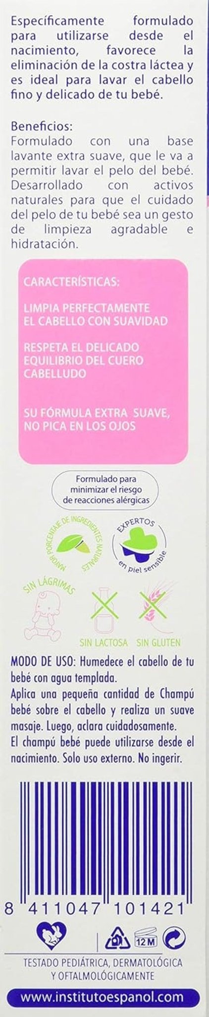 Champu Extra Suave Baby Line - 300 ml. Děti - Koupel a péče o pleť Naty Shop