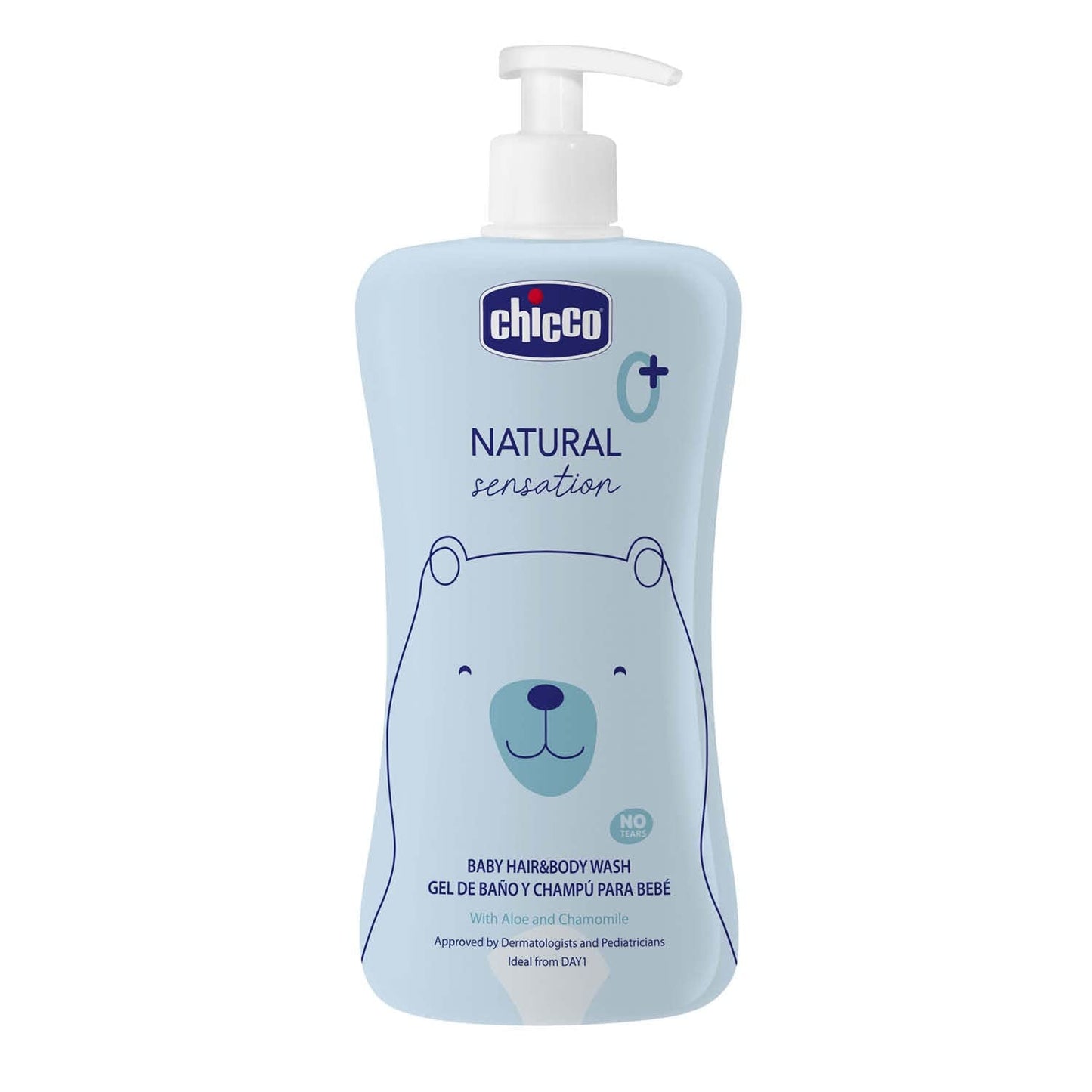 CHICCO NATURAL SENSATION - ŠAMPON A KOUPEL PRO DĚTI - BEZ NÁPOJE, 200 ML Děti - Koupel a péče o pleť Naty Shop 500 ml (1 balení)