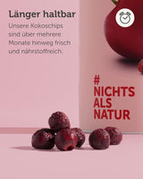 Mrazem sušené hořké třešně BUAH® | Celé hořké třešně jako svačina nebo do müsli | Ideální náhrada za cukroví | Vegan a bez přidaného cukru | 135 g dehydratovaných produktů Naty Shop