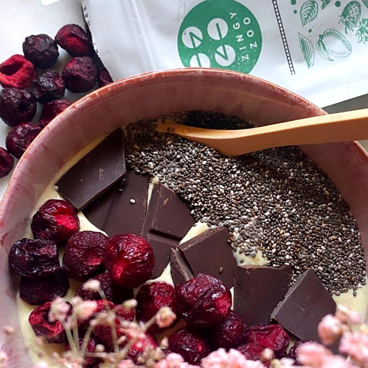 Mrazem sušené třešně | Sušené višně | Ovoce sušené mrazem | Mrazem sušené ovoce | Mrazem sušené ovoce Sušené třešně | Fur Smoothie Mrazem sušené ovoce (90g) Dehydrované produkty Naty Shop