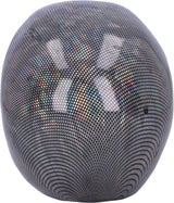 Holografická stříbrná síťovaná lebka Stříbrná Holografická síťovaná lebka Ornament Stříbrná 16,5 cm sošky a plastiky Naty Shop