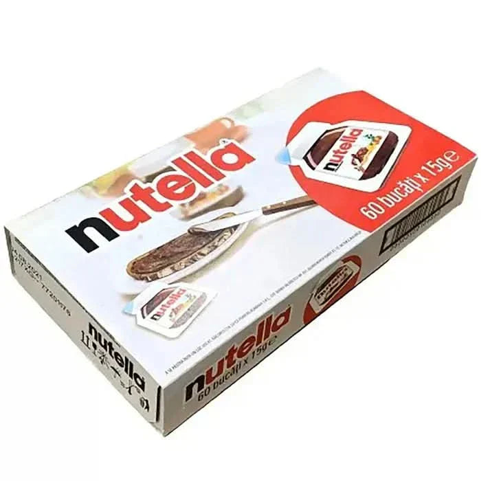 Nutella, kakaový krém a lískové oříšky, 15 g glazury a dekorace Naty Shop Set 60 x 15 gramů