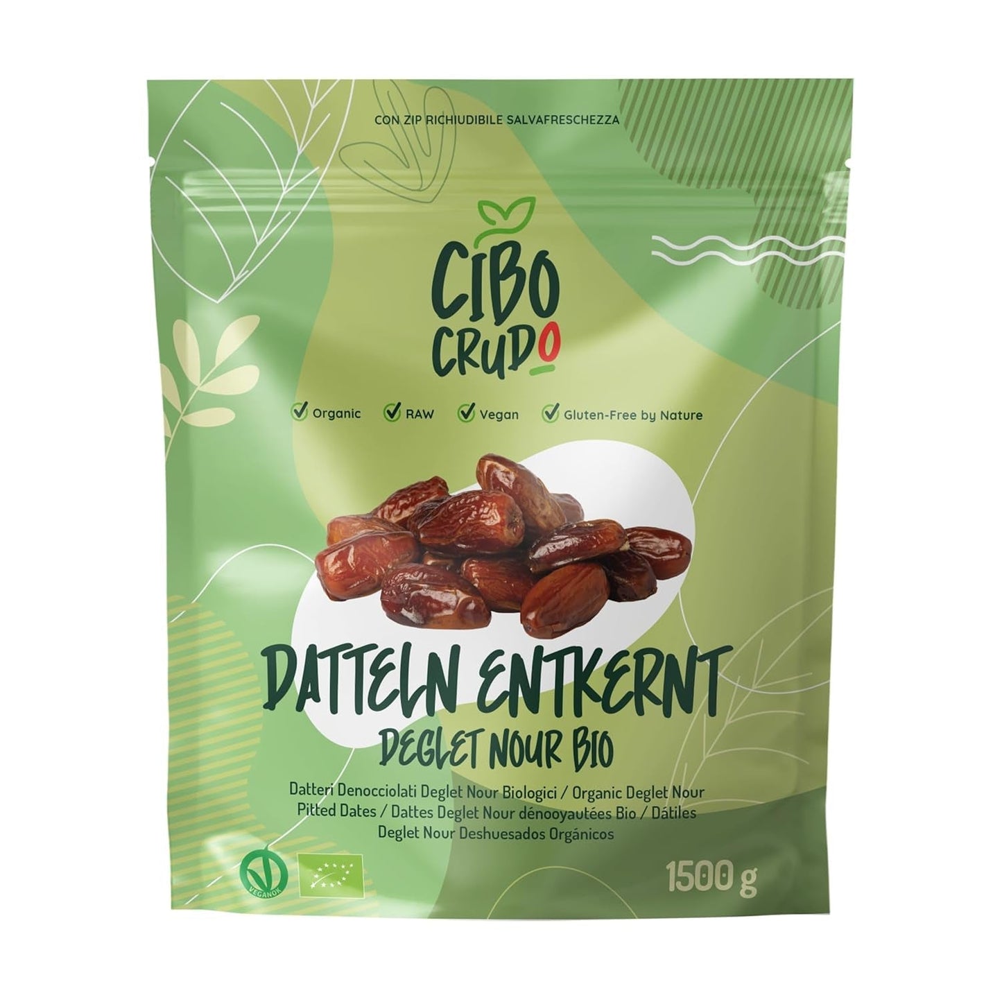 Deglet Nour Bio datle bez pecek - 500g. Přírodní bio sušené datle Deglet Nour. Sušené datle. Dehydrované produkty Naty Shop 1,5 kg Data Deglet