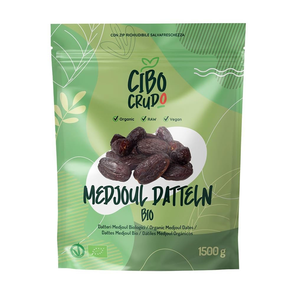 Deglet Nour Bio datle bez pecek - 500g. Přírodní bio sušené datle Deglet Nour. Sušené datle. Dehydrované produkty Naty Shop 1,5 kg datlí Medjool
