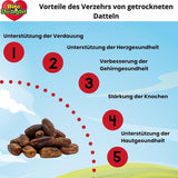 Sušené datle Bite & Delight - Celé, sušené a přírodní - Aromatické sladkosti - Lahodné a šťavnaté - Ovocné přesnídávky připravené k přímé spotřebě - Veganské - Bez přidaného cukru - 1250 g Dehydrované produkty Naty Shop